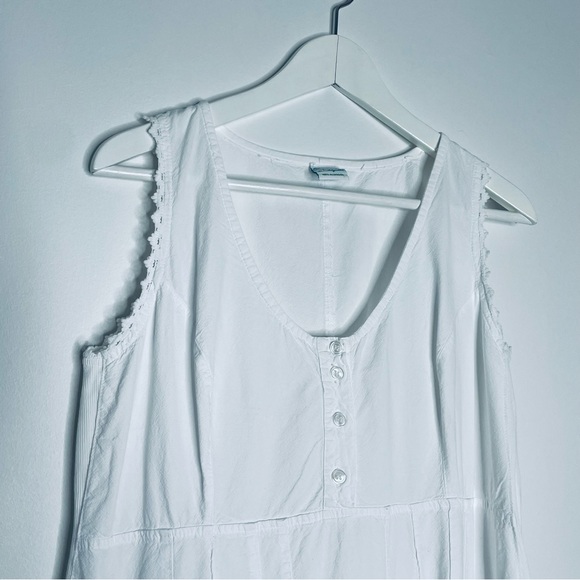 Toque de algodon White embroidered lace sleeveless dress Made in Peru Size 24 - Picture 2 of 15